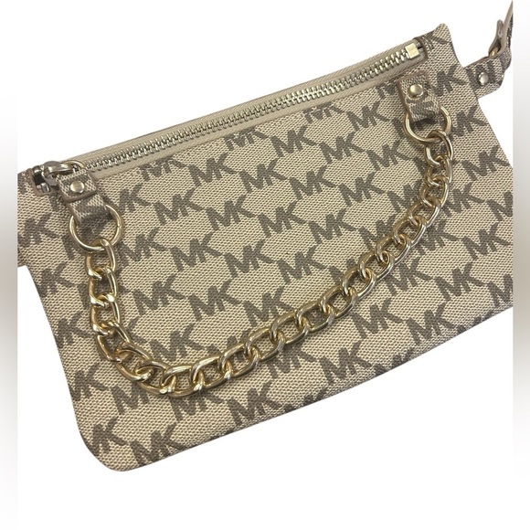 Michael Kors Women's Adjustable Belt Bag, 2pc Bundle,Grey (L),Lt. Brown (XL) - Picture 2 of 10